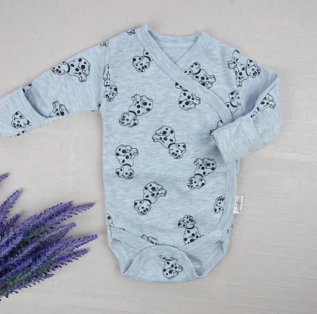 Bebek zıbın 1-9 ay sevimli köpek desenli kundaklı kendinden eldivenli
