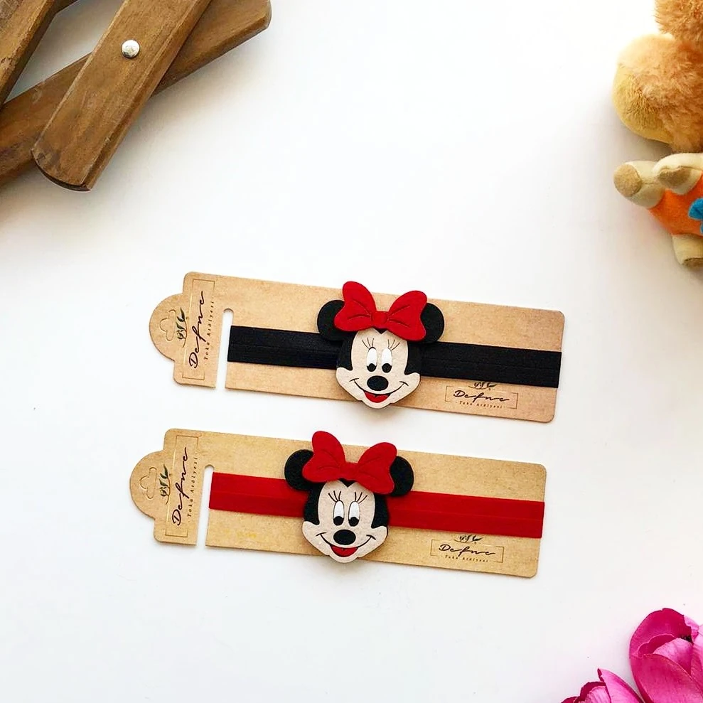 bebek saç bandı minie mouse detaylı 0-2 yaş 