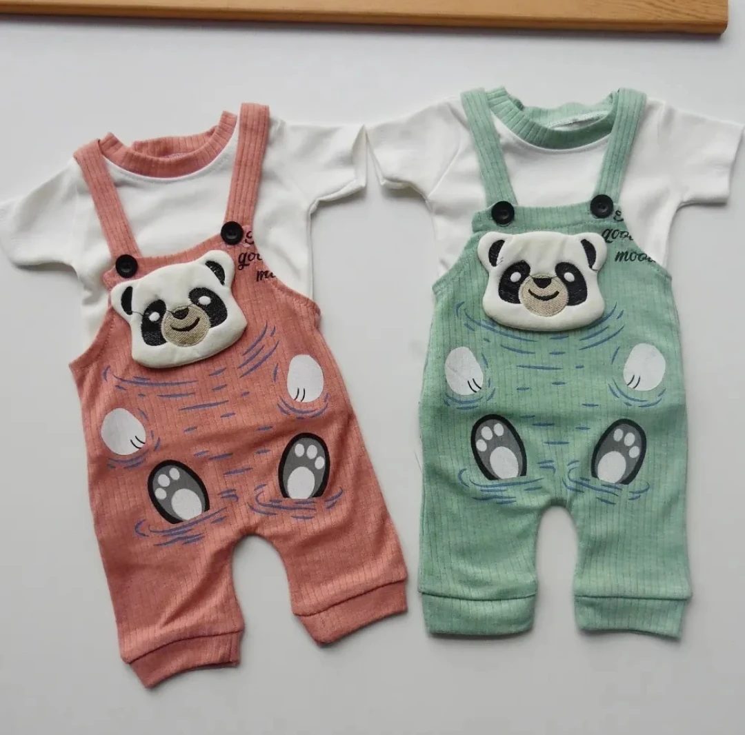 Bebek Salopet 0-12 Ay Panda Detaylı  