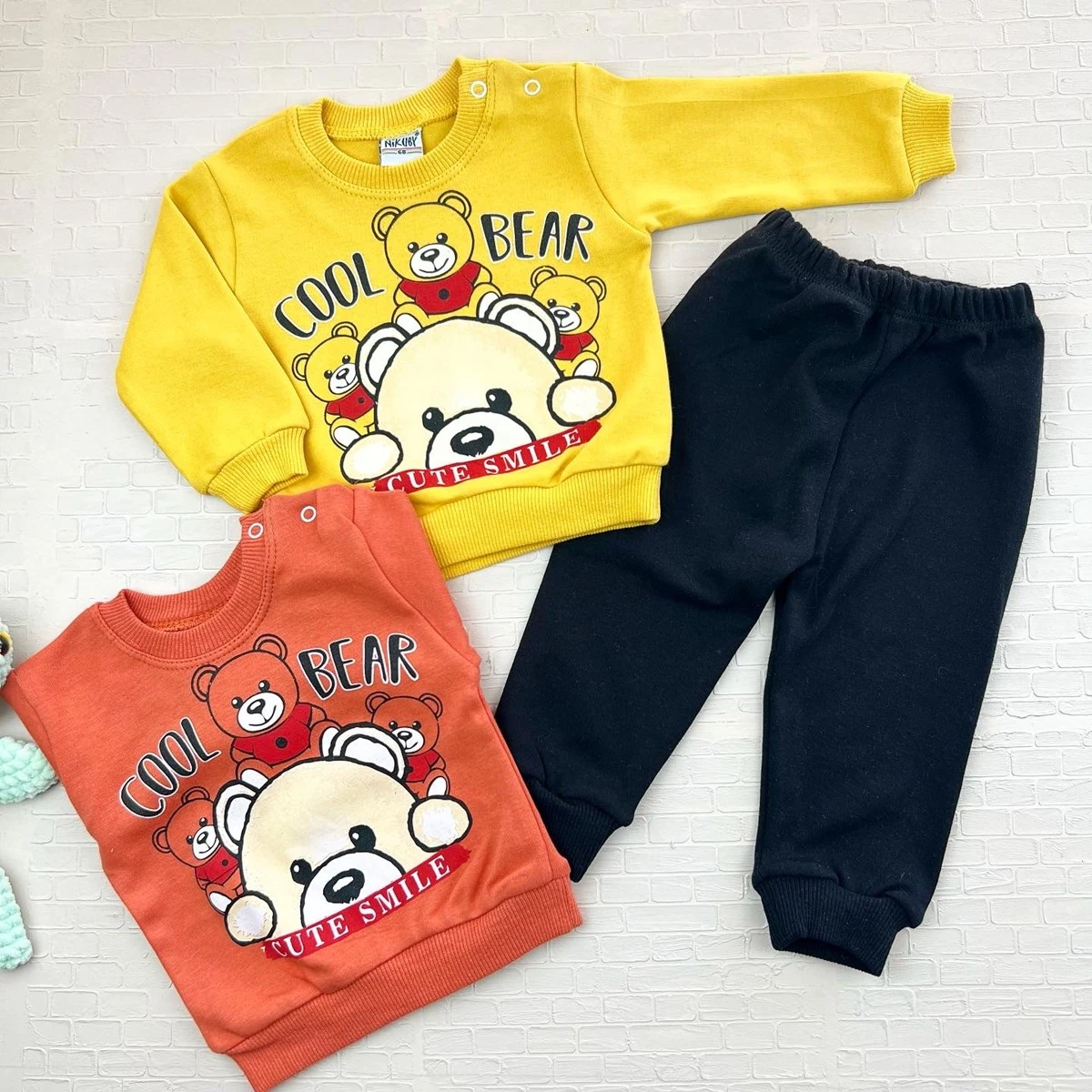 bebek takım 6-12 ay cool bear baskılı