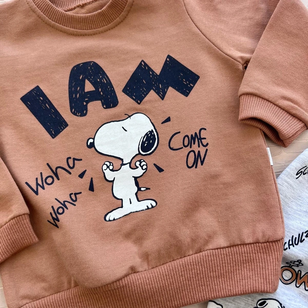 Bebek takım 6-18 ay Snoopy Baskılı 