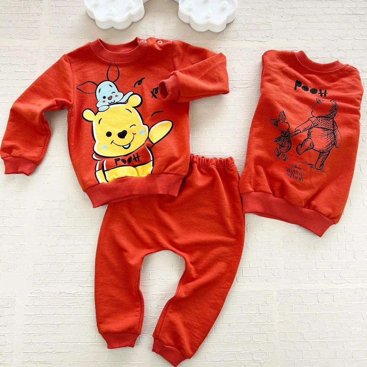 bebek takım 6-18 ay  winnie the pooh baskılı kiremit 