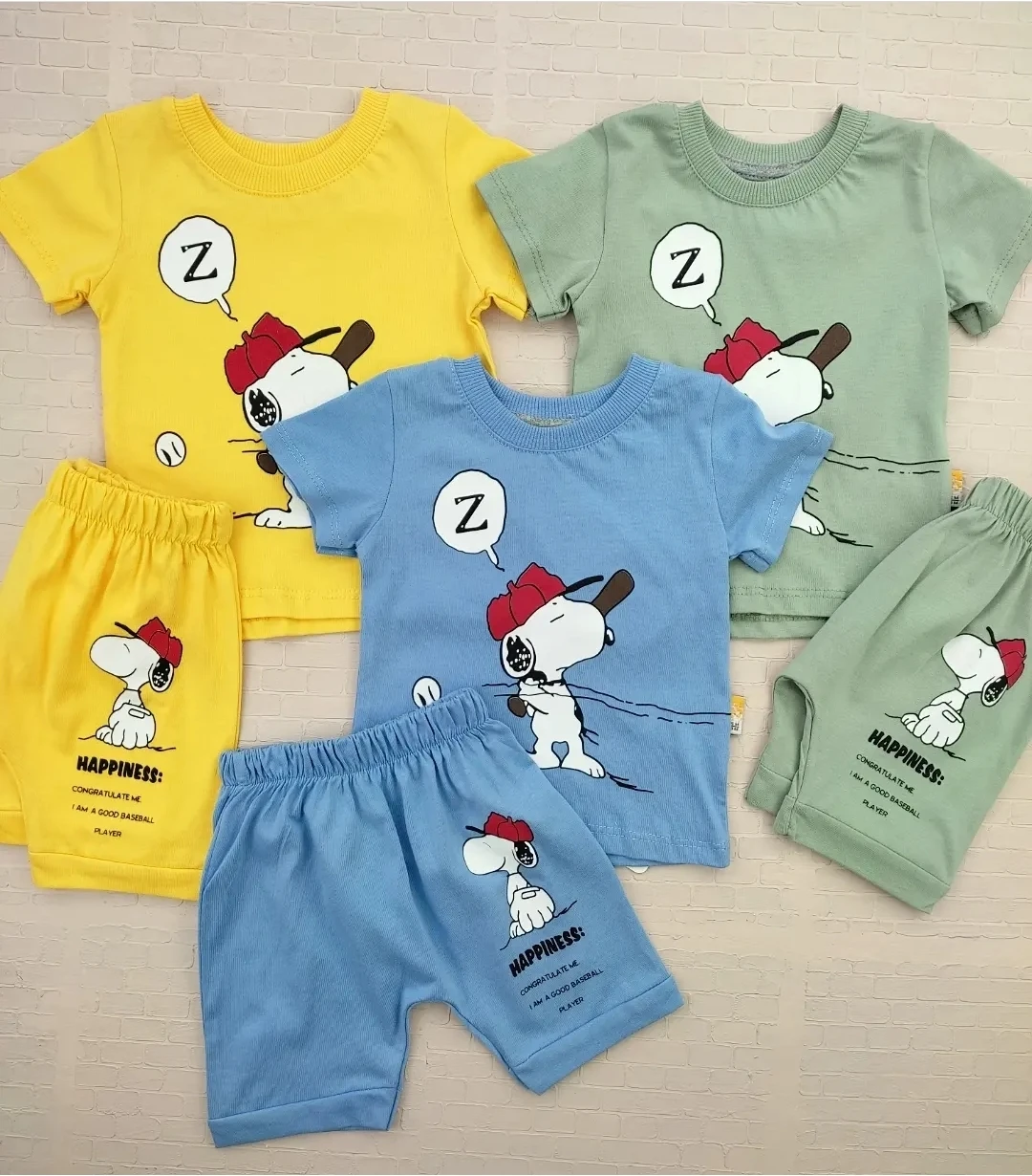 Bebek Takım 6-24 Ay Snoopy Baskılı Şortlu 