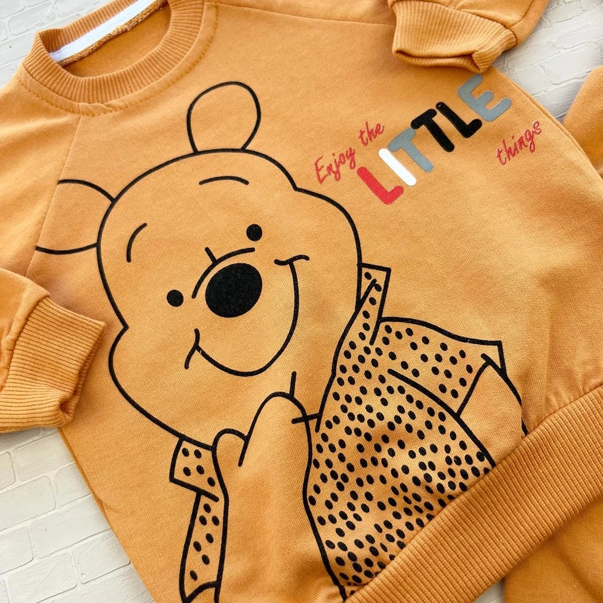 Bebek takım Little Pooh baskılı  6-24 Ay 