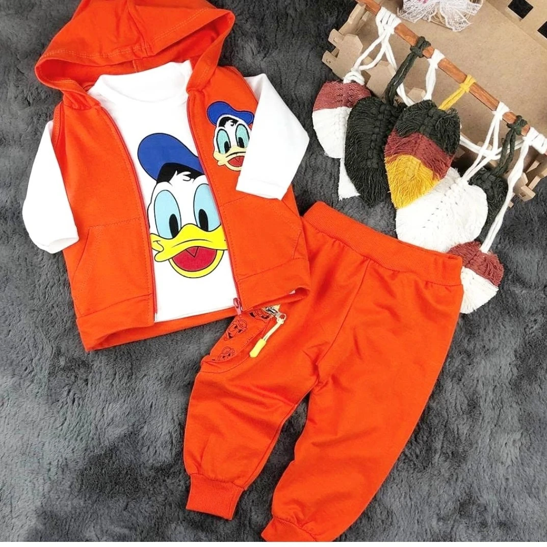 bebek tarz donald baskılı 3 lü takım