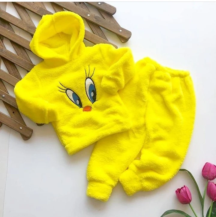 bebek wellsoft takım tweety nakışlı sarı