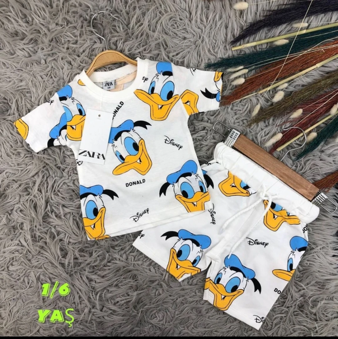 Çocuk Takım 1-6 Yaş Donald Duck Baskılı 