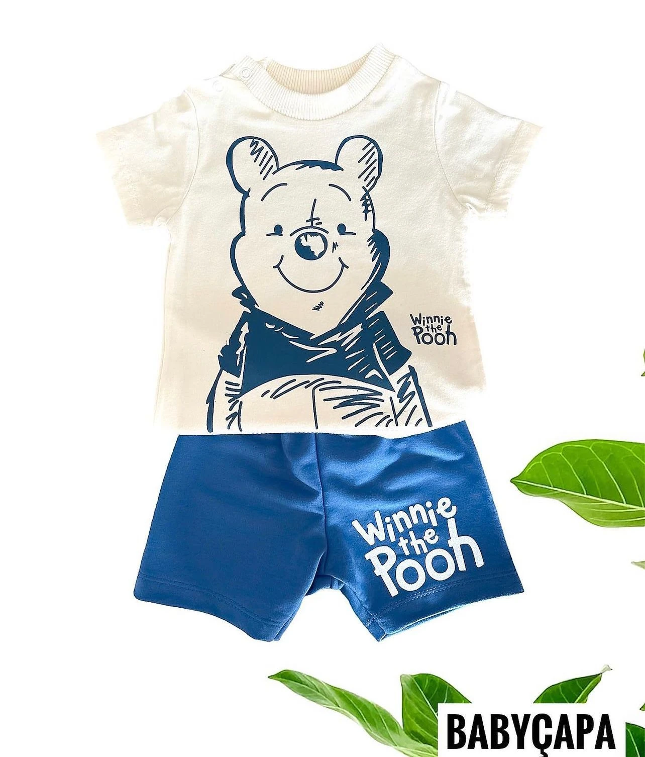 Bebek Takım Yazlık Pooh Baskılı 6-18 Ay Arası