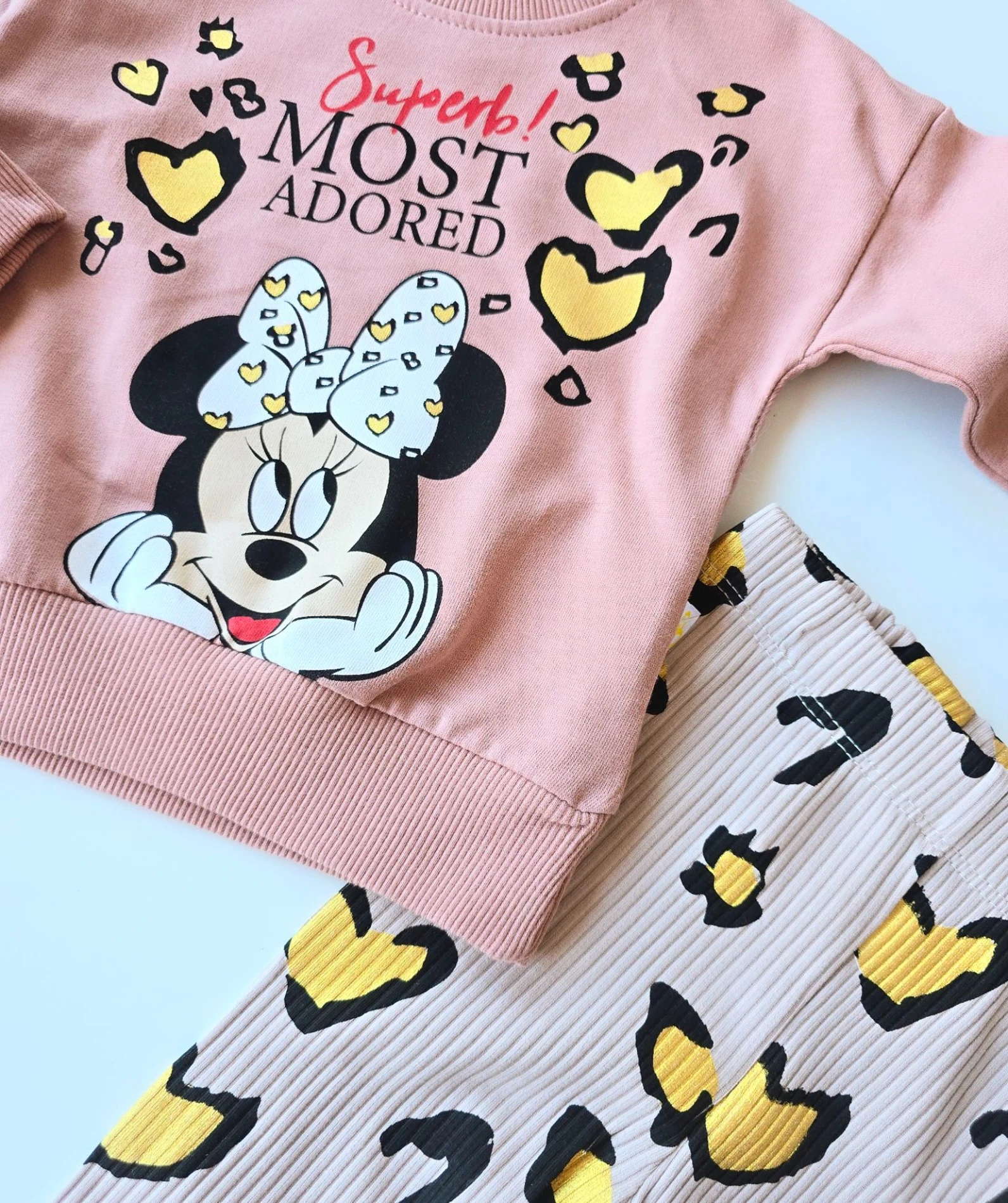 Bebek Takım Minnie Leopar Taytlı 6-24 Ay