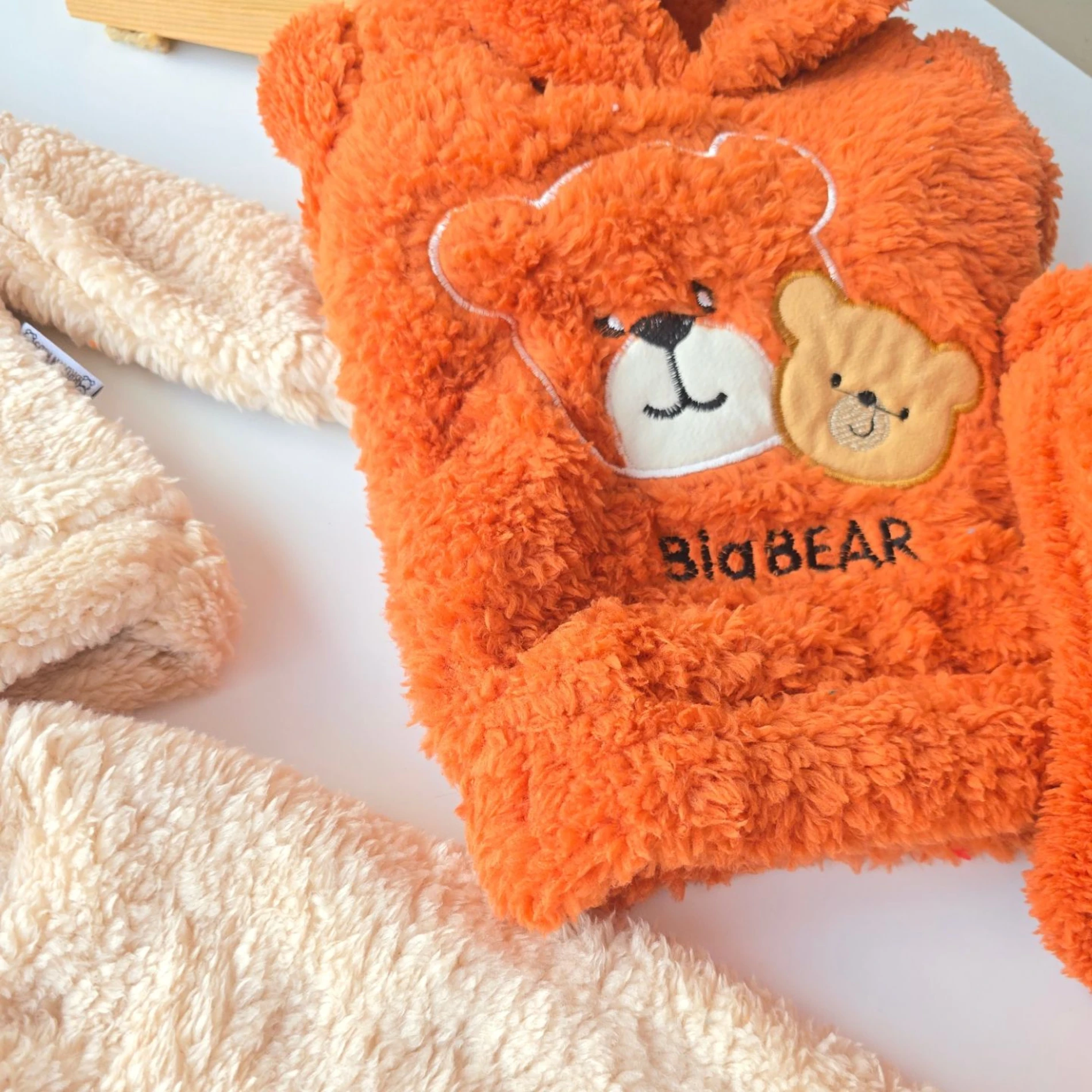 Bebek Takım Wellsoft kumaş Big Bear nakışlı Kiremit