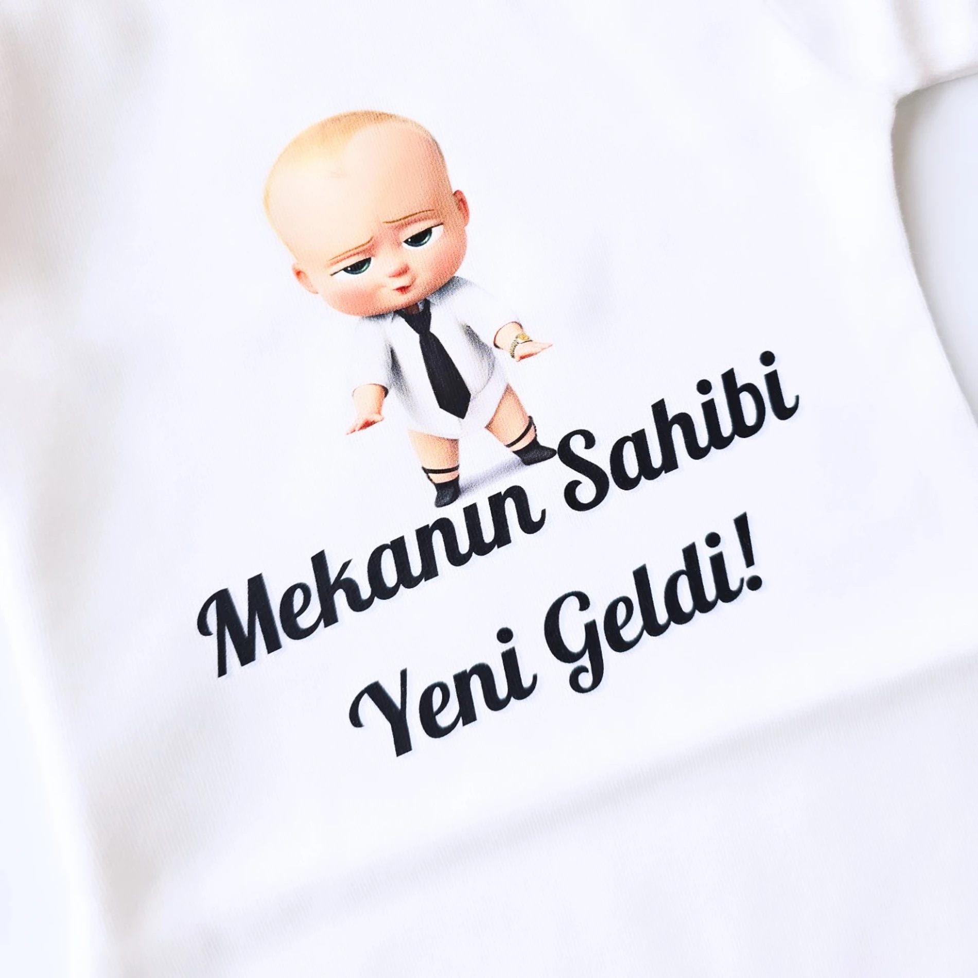 Bebek zıbın mekanın yeni sahibi geldi yazılı 0-12 ay