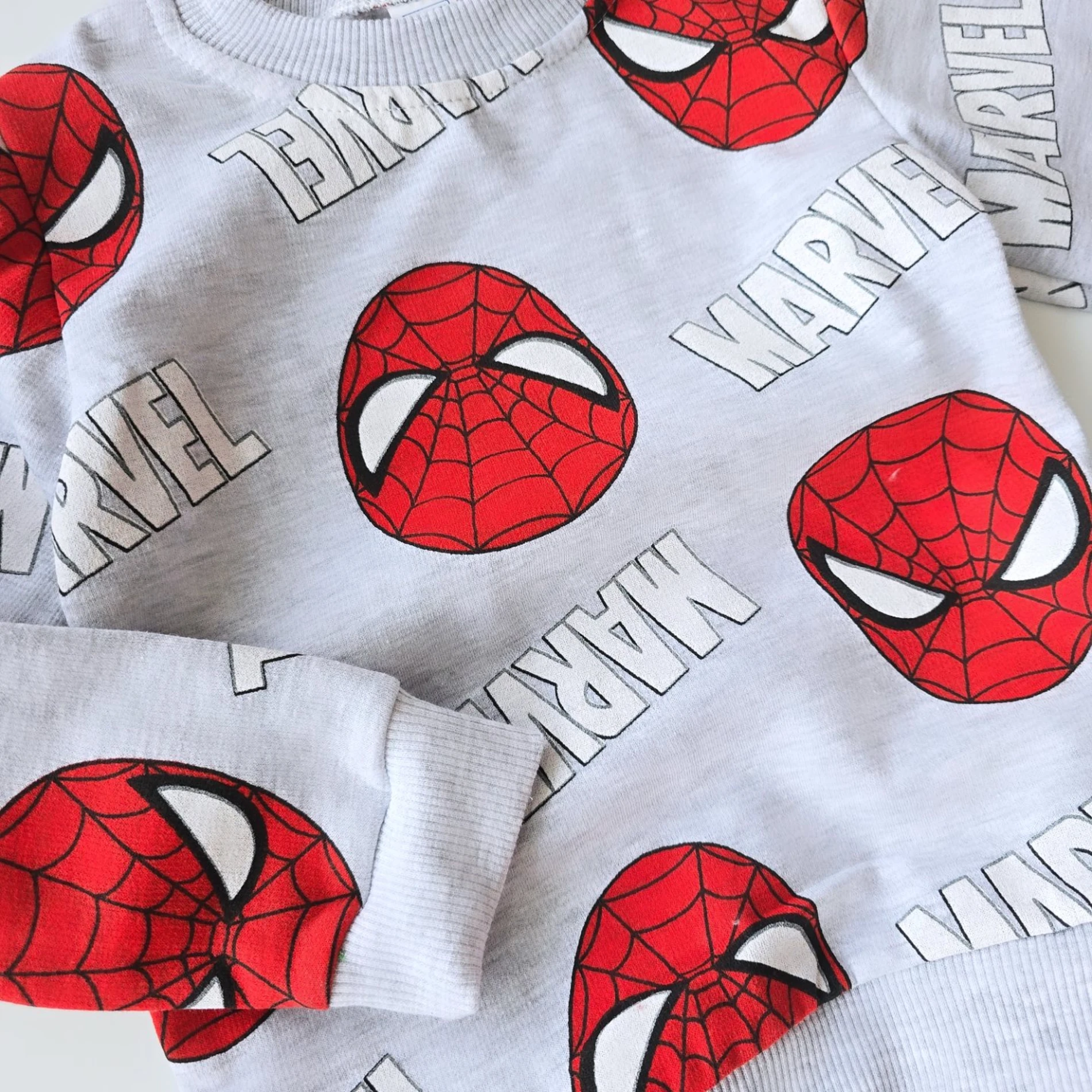 Çocuk takım spiderman baskılı gri renk 