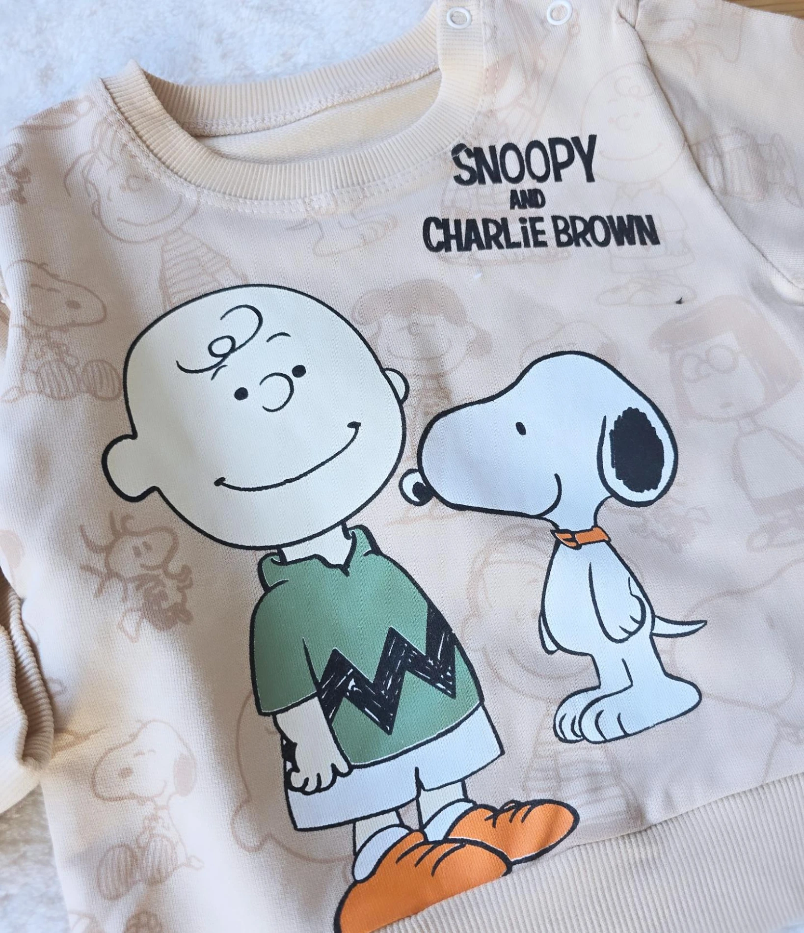 Bebek Takım Snoopy ve Charlie Brown Baskılı 12-24 Ay