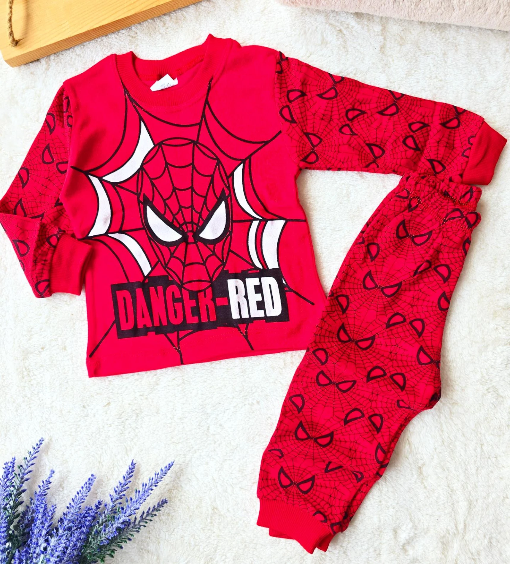 Bebek pijama spiderman baskılı 1-2-3 yaş