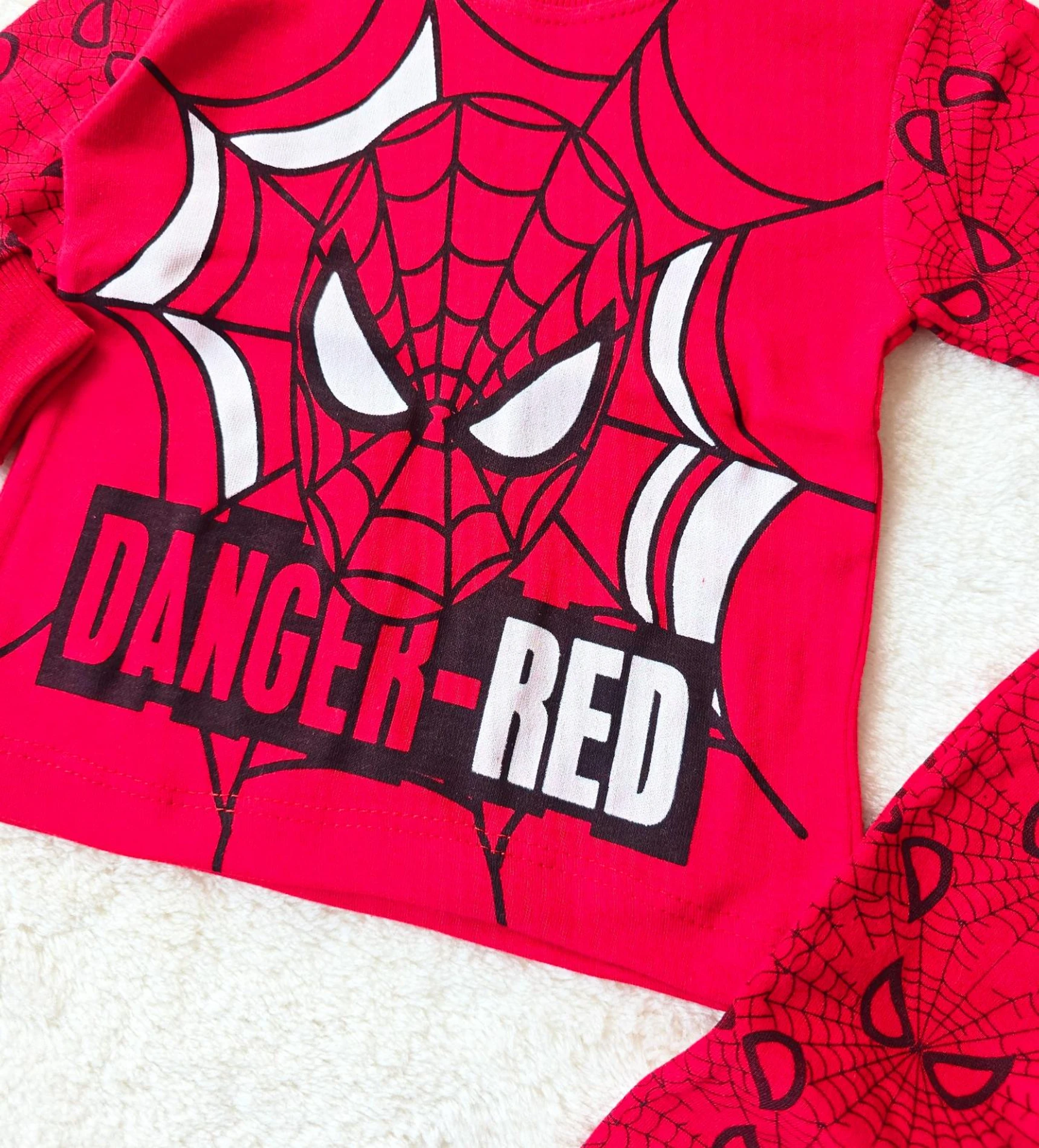 Bebek pijama spiderman baskılı 1-2-3 yaş