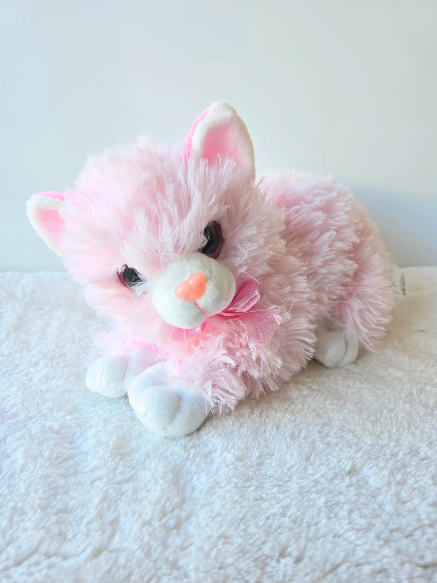 Bebek oyuncak peluş kedicik 30 cm pembe