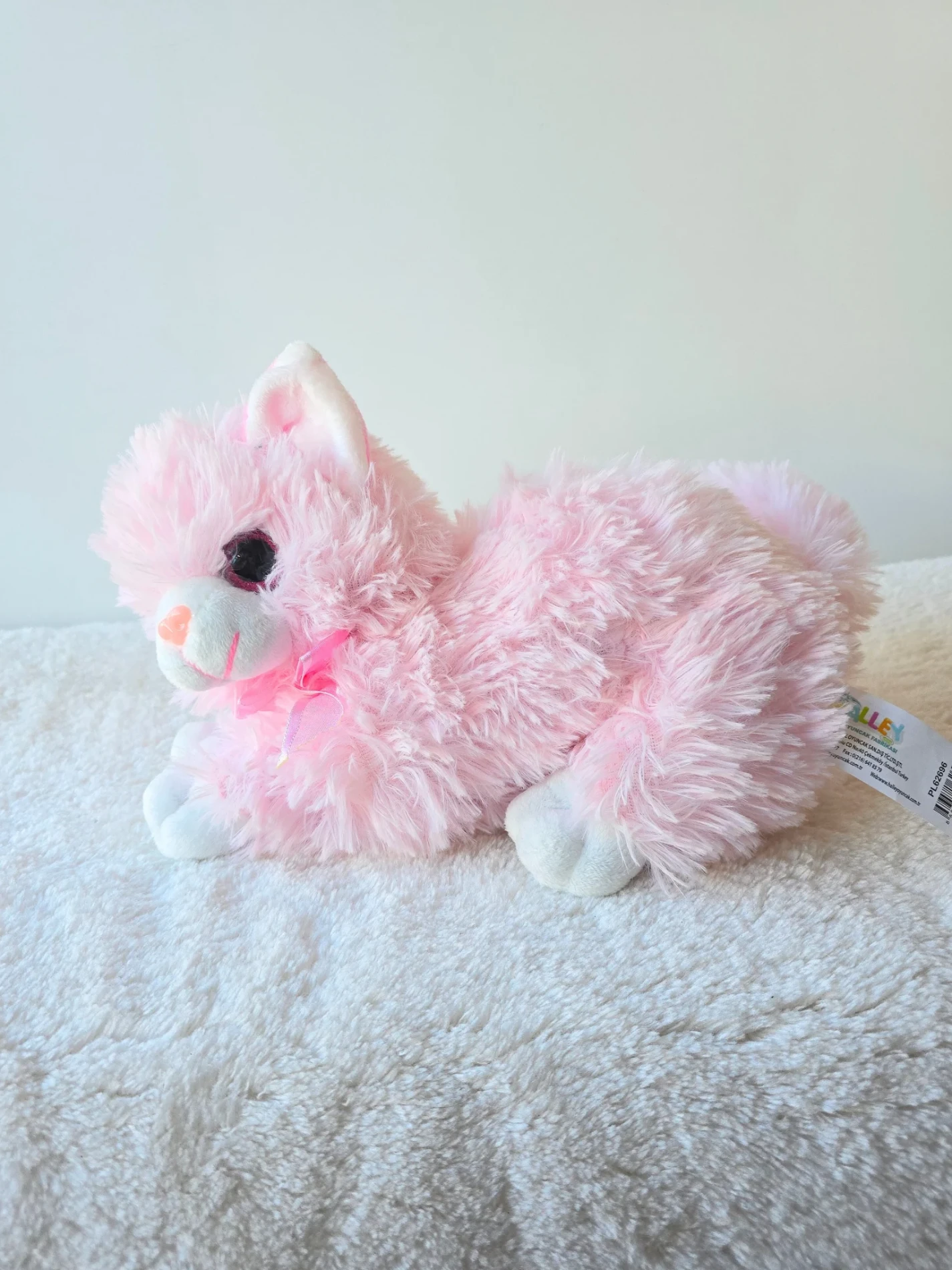 Bebek oyuncak peluş kedicik 30 cm pembe