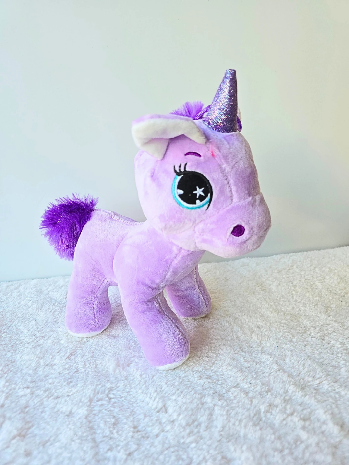 Bebek oyuncak peluş pony 20 cm mor 