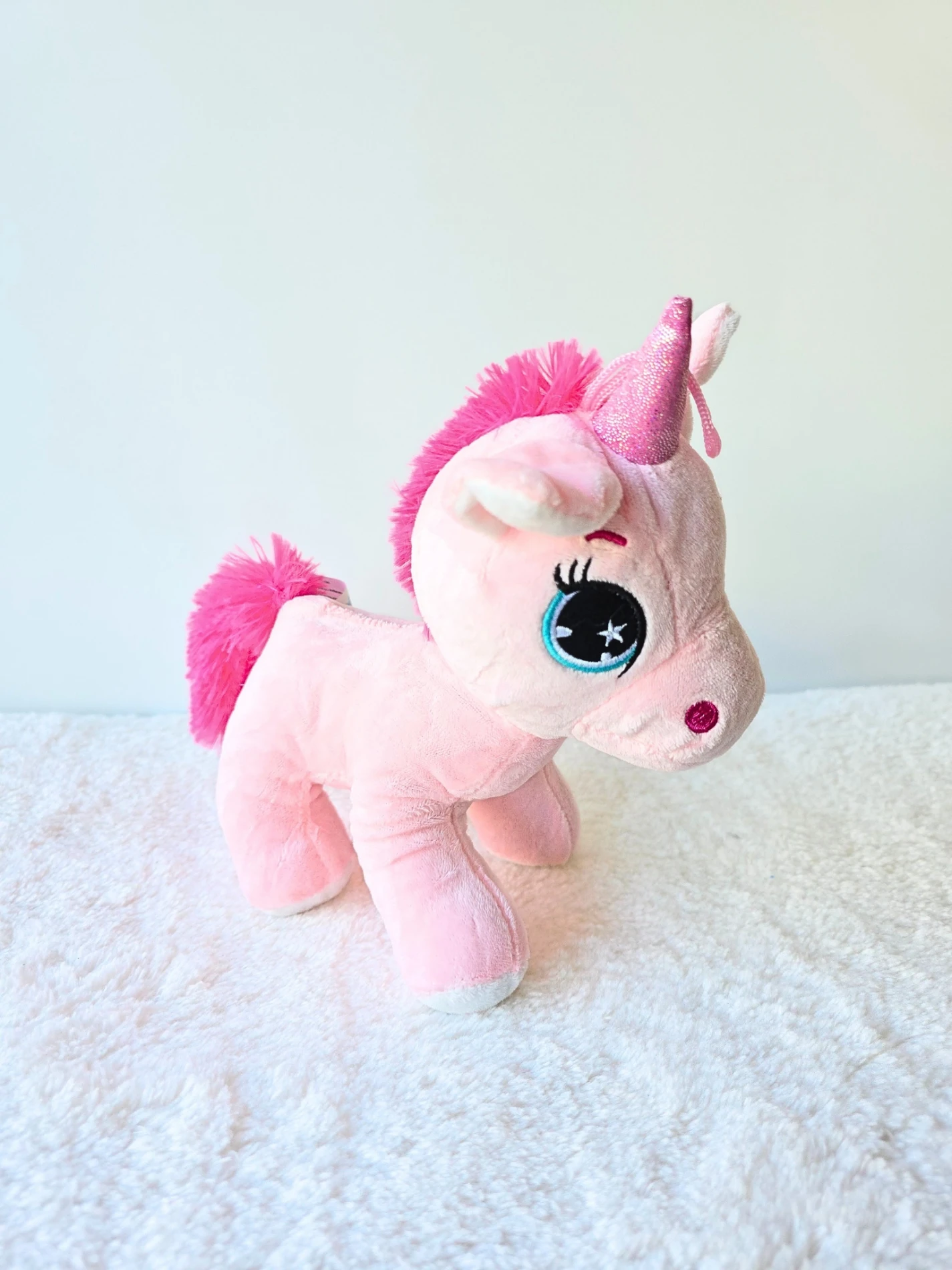 Bebek oyuncak peluş pony 40 cm pembe 