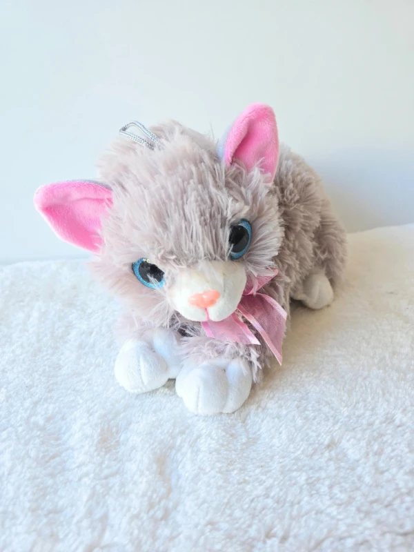 Bebek oyuncak peluş kedicik 30 cm gri