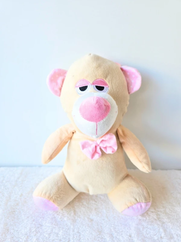Bebek oyuncak peluş yorgun ayıcık 26 cm krem
