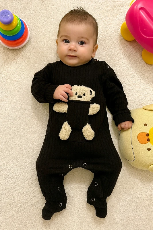 Bebek Tulum Oyuncak Ayılı Fitilli Alttan Çıtçıtlı