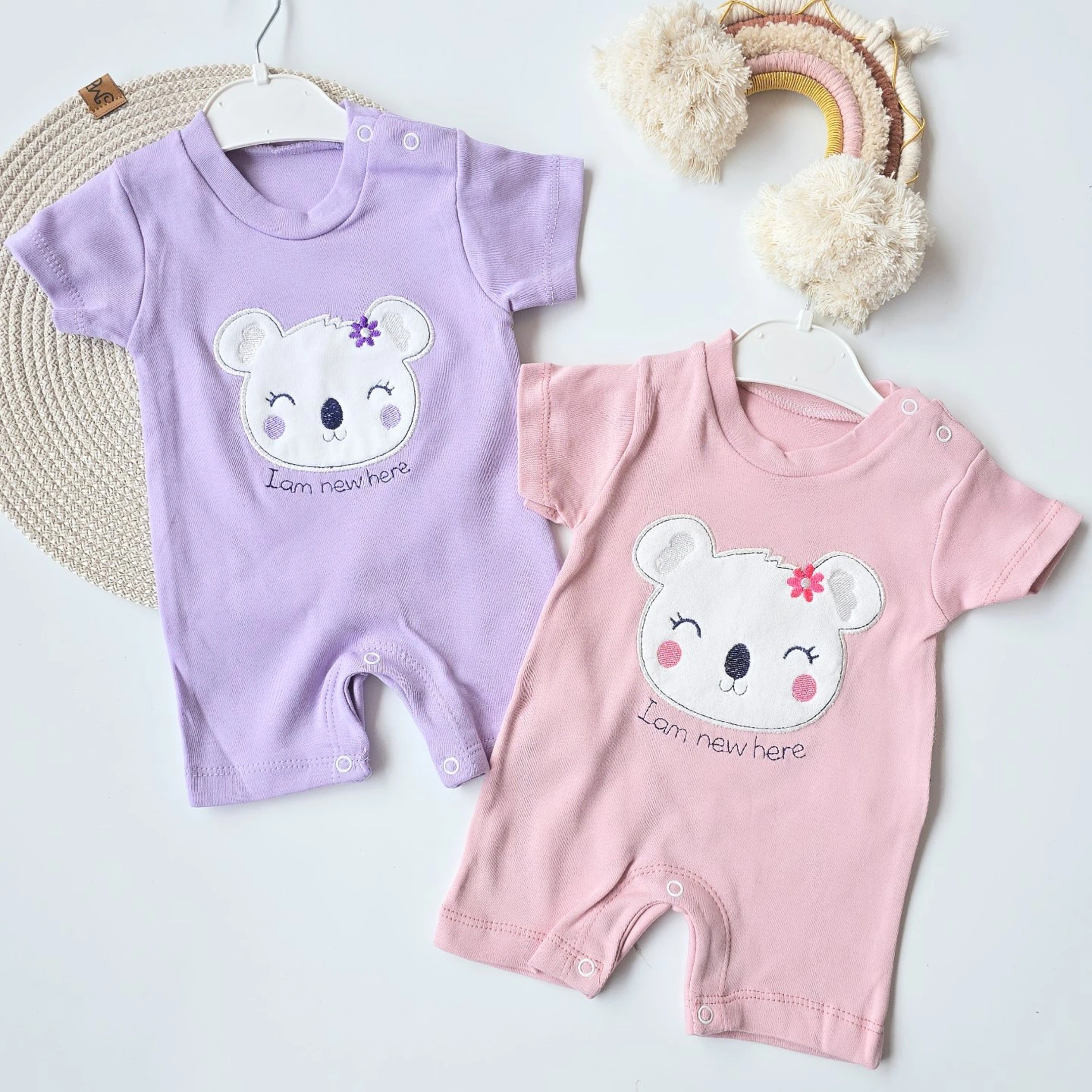 Bebek tulum sevimli koala nakışlı yazlık 0-9 ay 
