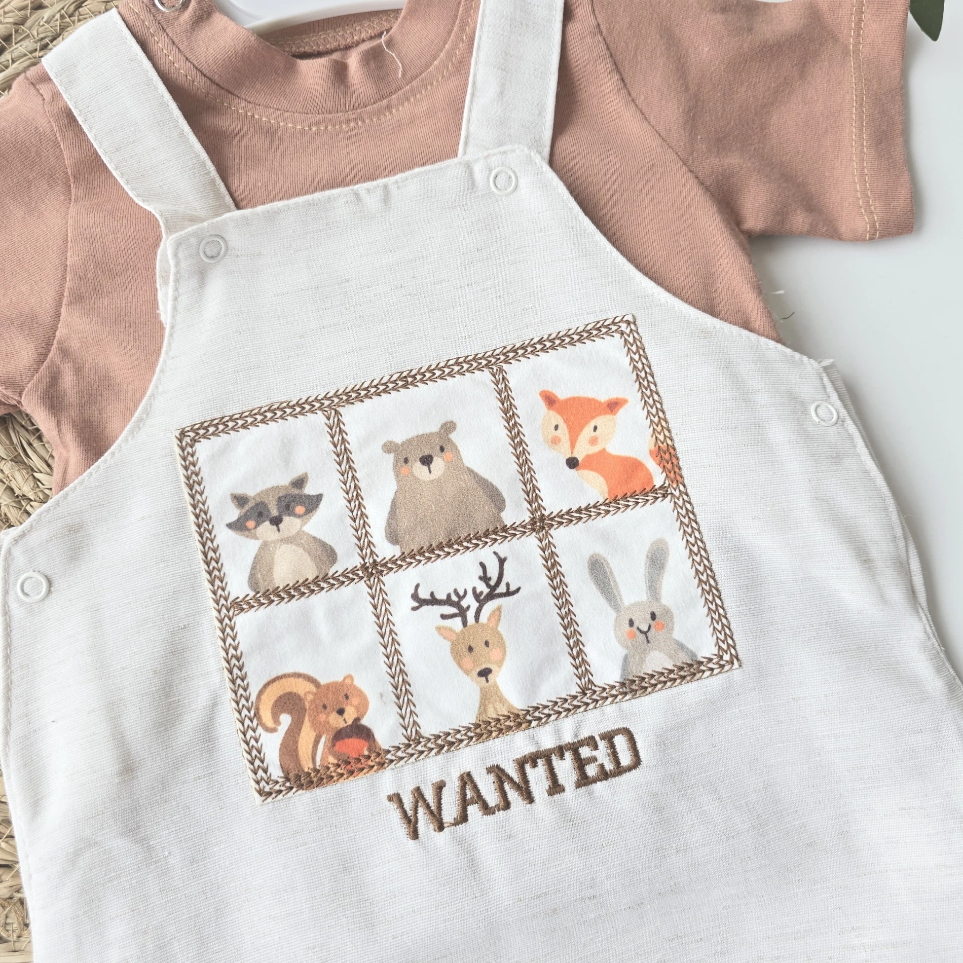 Bebek Salopet Wanted Baskılı 6-24 Ay 