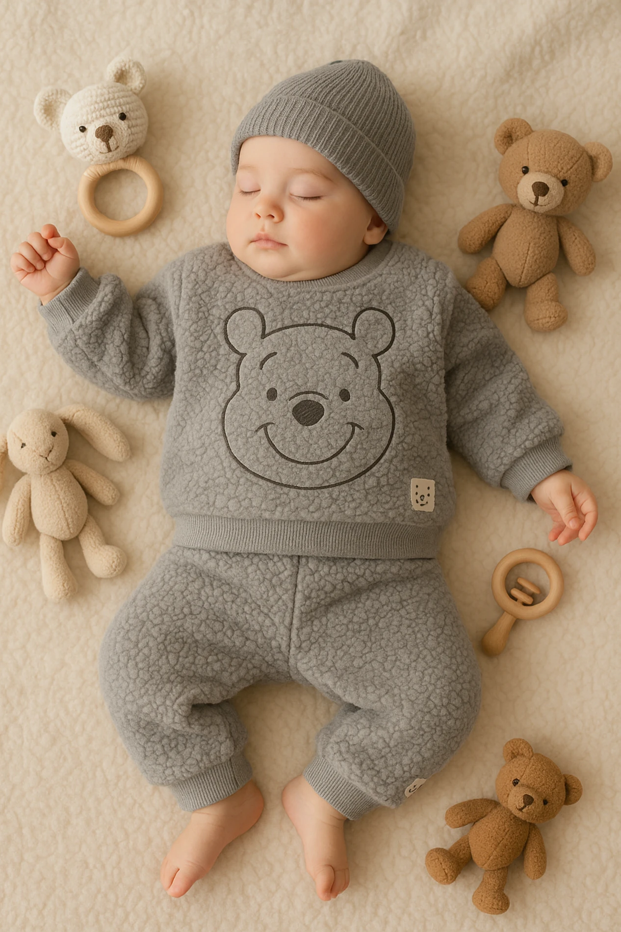 Bebek Takım Welsoft Pooh Baskılı 