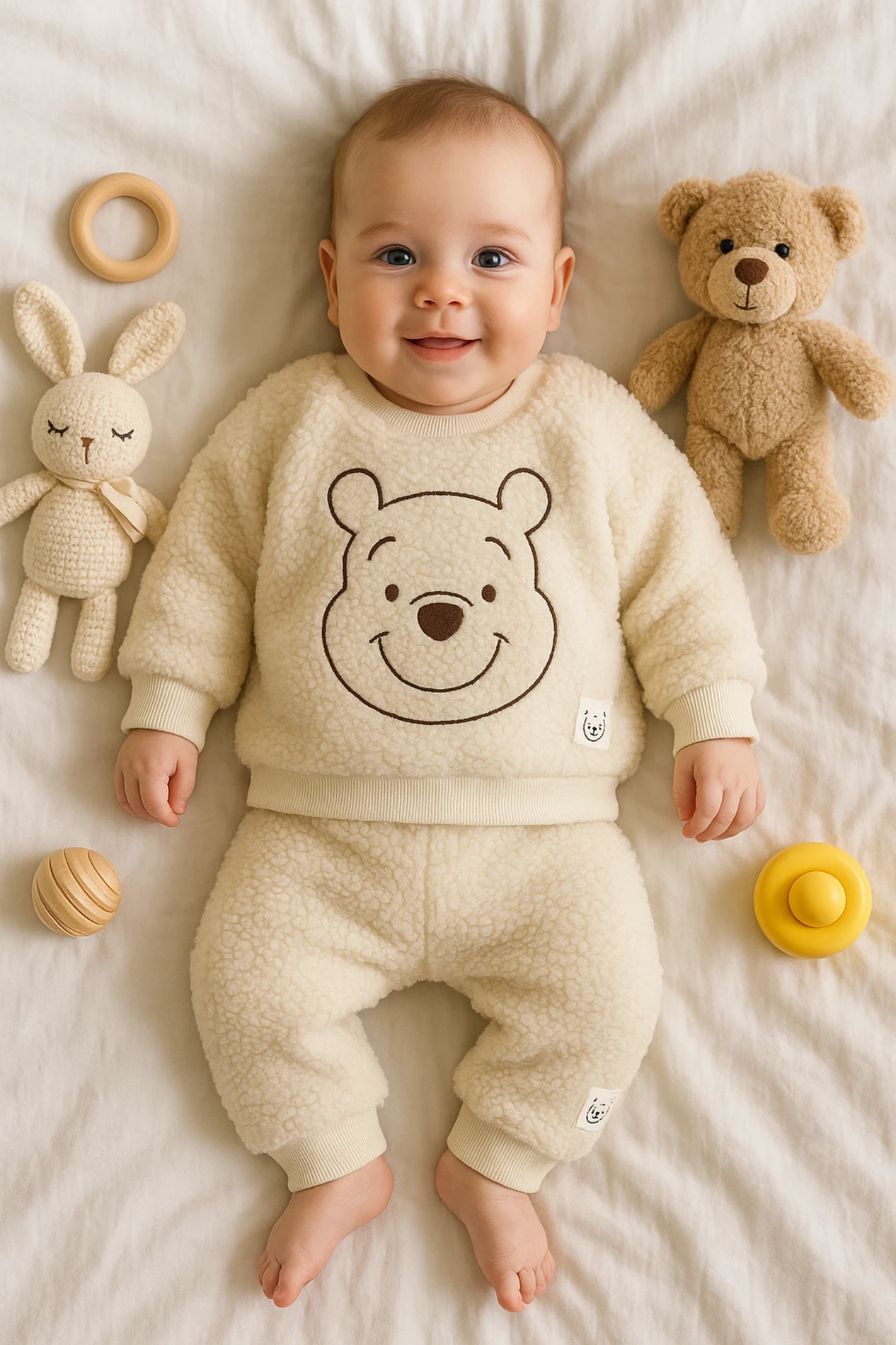 Bebek Takım Welsoft Pooh Baskılı  