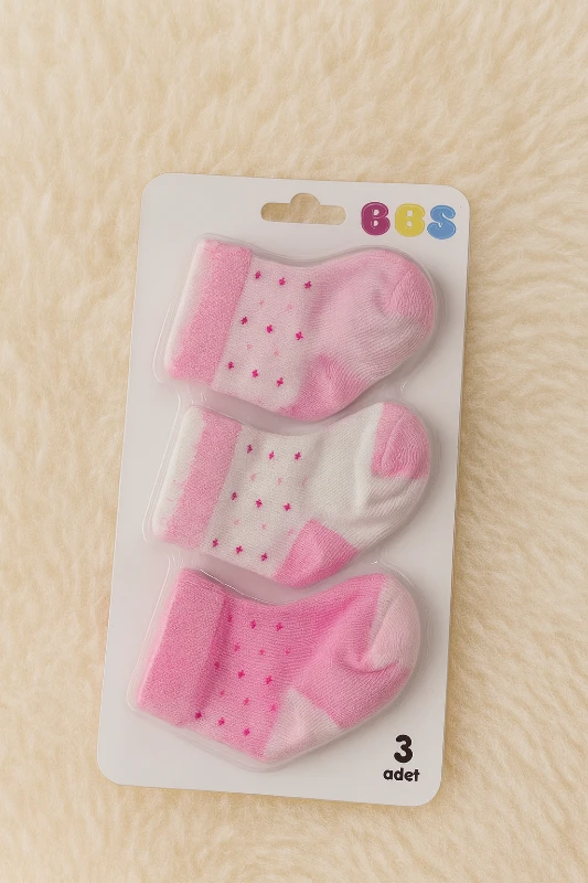 Bebek Çorap Minik Yıldız Baskılı 